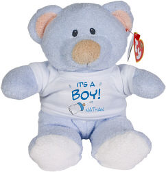 It's A Boy Personalized ©Ty Inc. "Baby Blue" Teddy Bear